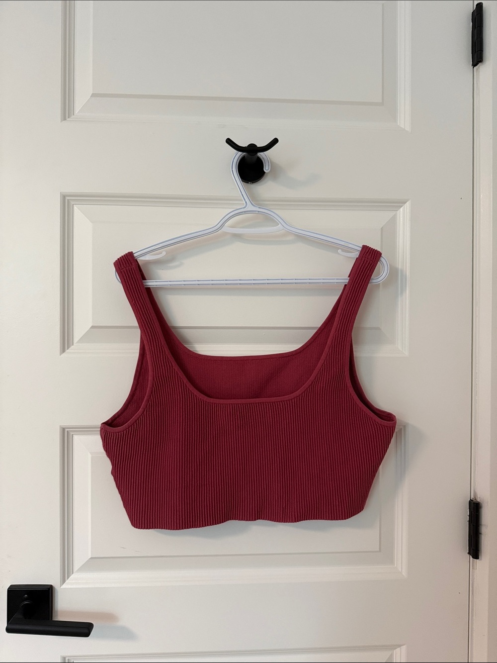 Babaton Crop Ribbed Tank - Deep Rose - Picture 3 of 3